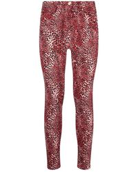 Elisabetta Franchi - Pantalone con stampa leopardata colorata - Lyst