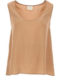 Alysi - Tops ,Bruin ,Mouwloze Tops - Lyst