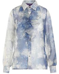 Ralph Lauren - Camicia stampata perla blu multi - Lyst