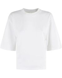 Rohe - Weißes Logo Fitted T-Shirt - Lyst