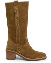 Ash - Penelope Suede Western Boots - Lyst