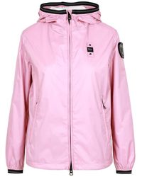 Blauer - Jassen ,Roze ,Katoen Hooded Light Jacket - Lyst