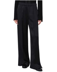 Jil Sander - Broeken ,Zwart ,Zwarte Palazzo Broek - Lyst