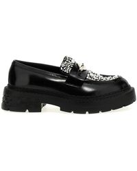 Jimmy Choo - Marlow Diamond Leren Loafers - Lyst