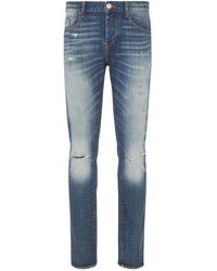 Armani Exchange - Indigo denim 5 tasche jeans - Lyst