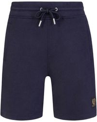 Belstaff - Korte Broeken ,Blauw ,Denim Casual Denim Shorts Voor Mannen - Lyst