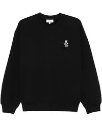 Maison Kitsuné - Hoodies & Sweatvesten ,Zwart ,Nylon Zwarte Zijde & Nylon Trui - Lyst