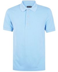 Tom Ford - Tops ,Blauw ,Katoen Piquet Polo - Lyst