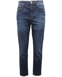 Department 5 - Jeans ,Blauw ,Denim Hoge Taille Denim Broek Blauw - Lyst