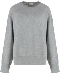 Moncler - Cashmere Trui Met Ronde Hals - Lyst