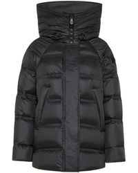 Peuterey - Jassen ,Zwart ,Polyester Zwarte Gewatteerde Pufferjas - Lyst