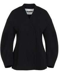 Jil Sander - Schwarze jacke für männer und frauen - Lyst