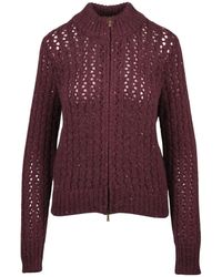 Eleventy - Cardigan Met Ronde Hals En Rits - Lyst