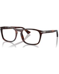 Persol - Montature occhiali eleganti in colore havana - Lyst