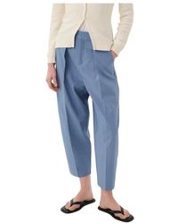 Inwear - Broeken ,Blauw ,Katoen Zella Barrel Pant - Lyst