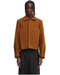 Adererror - Hemdkragen Jacke Mit Knöpfen - Lyst