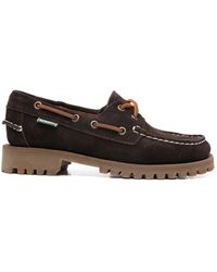 Sebago - Braune Wildleder Schnürschuhe - Lyst