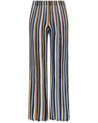 Maliparmi - Broeken ,Veelkleurig ,Polyester Flexage Stripes Broeken - Lyst