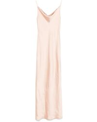 Norma Kamali - Kleedjes ,Roze Cowl Neck Mouwloze Fishtail Jurk - Lyst