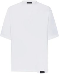 Low Brand - Weiße baumwoll-t-shirt mit logo - Lyst
