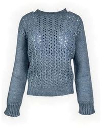Dondup - Truien & Vesten ,Blauw ,Wol Alpaca Sweater - Lyst