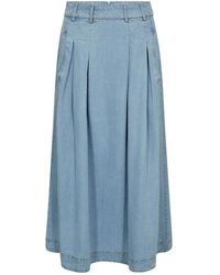 co'couture - Rokken ,Blauw ,Denim Midi Rokken - Lyst