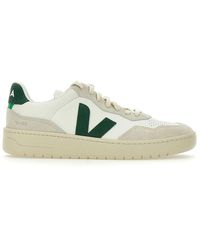 Veja - Schoenen ,Groen ,Leer V-90 Sneakers - Lyst
