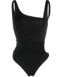 Off-White c/o Virgil Abloh - Costume da bagno nero con tagli - Lyst