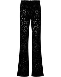 Gucci - Floral Devoré Velour Broek - Lyst
