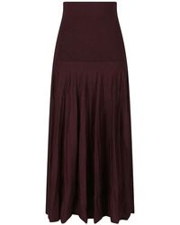 Rabanne - Wool Knit Maxi Rok - Lyst