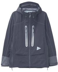 and wander - Jassen ,Grijs ,Nylon Pertex Shield Nylon Jas - Lyst
