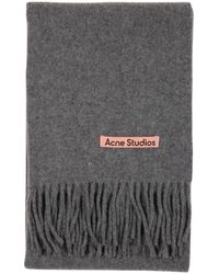 Acne Studios - Schmaler Wollschal Mit Fransen - Lyst