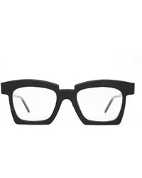 Kuboraum - Accessoires ,Zwart ,Zwarte Matte Vierkante Bril Rx - Lyst