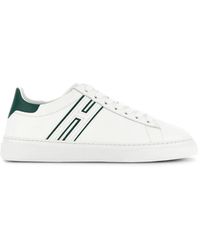 Hogan - Napa weiße sneaker mit grüner gummisohle - Lyst