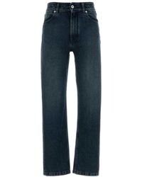 Jil Sander - Leather Tab Denim Pants - Lyst