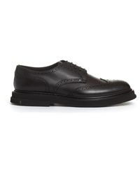 Doucal's - Braune lederschnürschuhe mit brogue-detail - Lyst