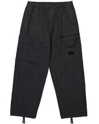 C.P. Company - Schwarze Cargohose Mit Elastischem Bund - Lyst