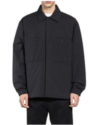 Herno - Jassen ,Zwart ,Nylon Gewatteerd Nylon Overshirt - Lyst