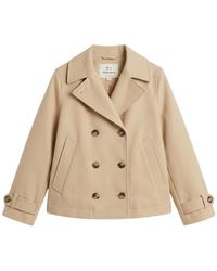 Woolrich - Tech Katoenen Peacoat - Lyst