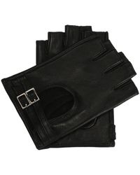 Kazar - Accessoires ,Zwart ,Leer Vingerloze Leren Kusshandschoenen - Lyst
