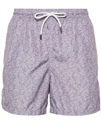 Fedeli - Polyester Zwemshorts Met Elastische Band - Lyst