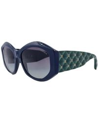 Chanel - Moderne ovale sonnenbrille mit ikonischem logo - Lyst