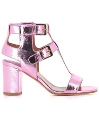 Laurence Dacade - Metallisch Rosa Leder Sandalen Mit Schnalle - Lyst
