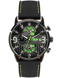 Fila - Accessoires ,Zwart ,Herenhorloge Chronograaf Siliconen Band Style 38-175 - Lyst