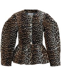 Ganni - Shirt Met Dierenprint - Lyst