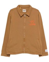 GALLERY DEPT. - Hoodies & Sweatvesten ,Bruin ,Katoen Point Collar Zip Sweatshirt - Lyst