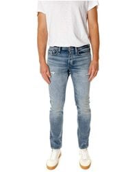 Denham - Jeans ,Blauw ,Denim Slim Fit Mid Waist Jeans - Lyst