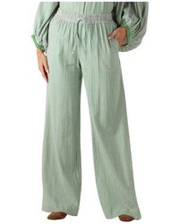 Pom - Broeken ,Veelkleurig ,Pants Seersucker - Lyst