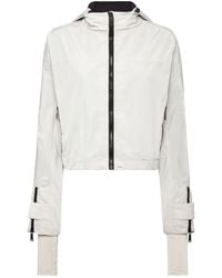 Philipp Plein - Fitness ,Grijs ,Polyester Hooded Active Jacket Ls Scratch - Lyst