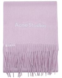 Acne Studios - Wool Logo Scarf - Lyst